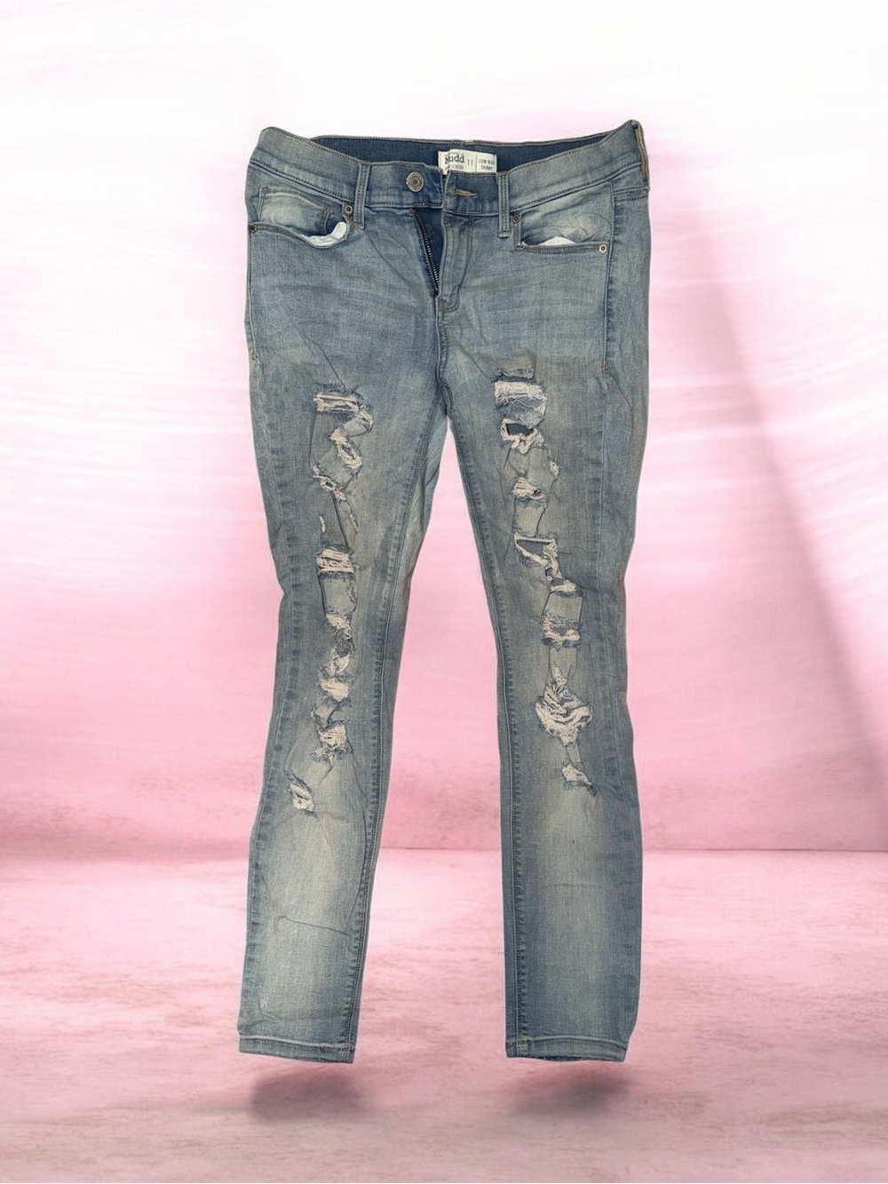 Mudd Light Blue Distressed Skinny Jeans